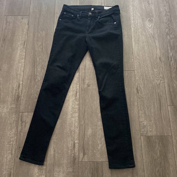 Rag & Bone High Rise Skinny Jeans Coal Dark 28 - Picture 2 of 8